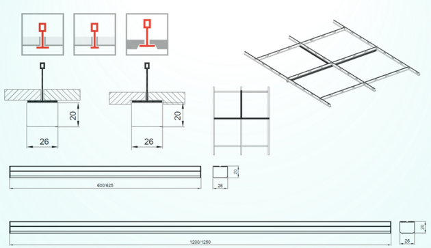 Cyanlite LED T Grid Linear Light