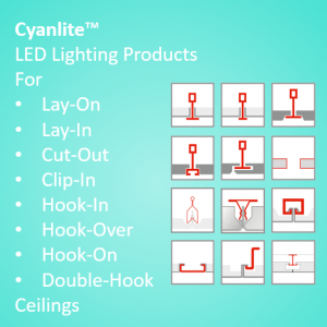 Cyanlite LED panel light for concealed ceiling / metal ceiling / plasterboard ceiling