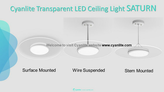Cyanlite LED Ceiling Light Transparent Round