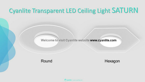 Cyanlite LED Ceiling Light Transparent Round