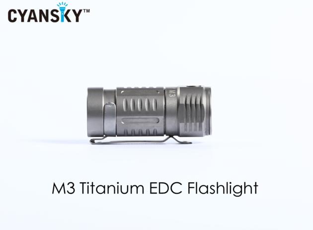 Cyansky M3 Titanium EDC Keychain Flashlight