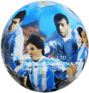 photo pvc machine stitched soccer ball
