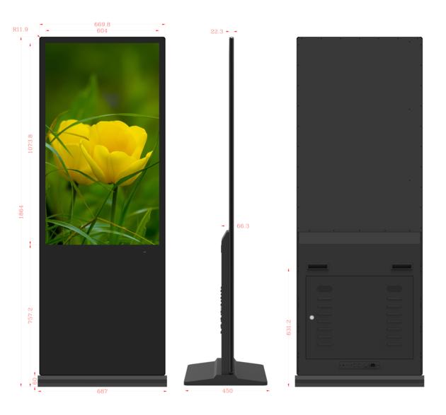 Best price factory supply 49inch floor stand digital signage/lcd display/advertising sc