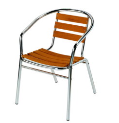 aluminium wooden chair