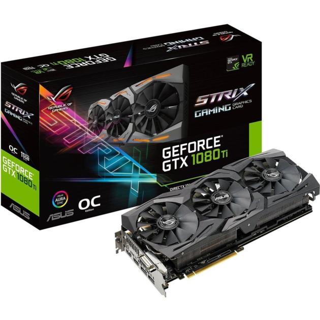ASUS ROG-STRIX-GTX1080TI-O11G-GAMING GeForce 11GB OC Edition VR Ready 5K