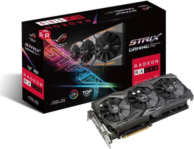 ASUS ROG Strix Radeon RX580 T8G Gaming Top OC Edition ROG-STRIX-RX580-T8G-GAMING