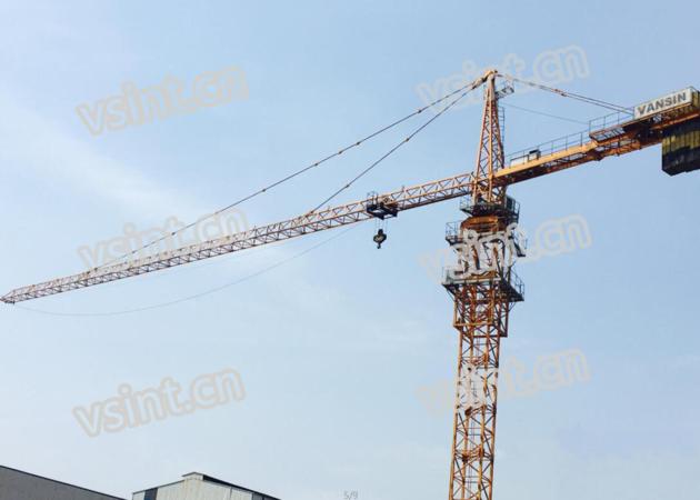 Tower crane hammer head 8t topkit  TC6013 60m jib self erecting construction crane QTZ series