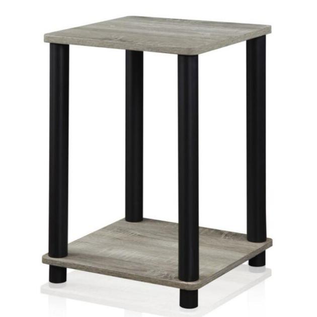 home modern design Simple Square Grey Black Finish Simplistic End Table wholesale