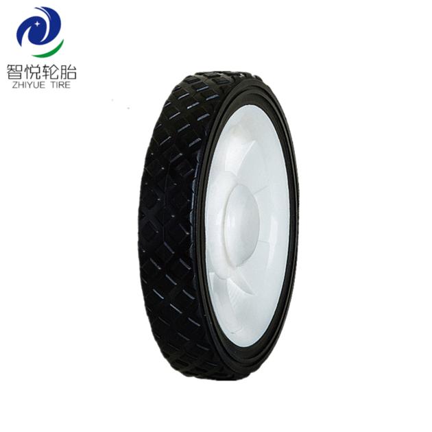 China hot selling 7 inch pvc plastic wheel for folding trolley lawn mower power tiller wholesale