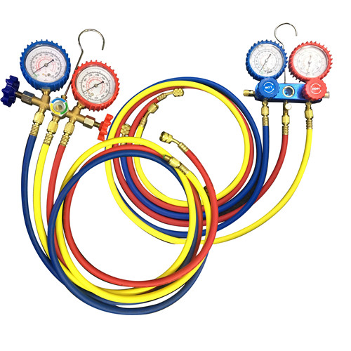 HIGH QUALITY HOT SELLING HVAC MANIFOLDS GAUGE SET INCLUDE REFRIGERATION HOSE AND GAUGE