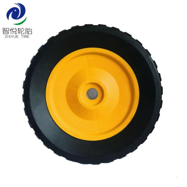  Chinese supplier 8 inch semi pneumatic rubber wheel for generator stair climbing cart trolley