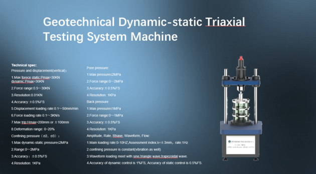 Geotechnical Dynamic-static Triaxial Testing Apparatus