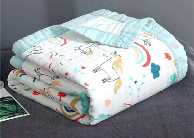 Baby Muslin Gauze Cotton Printed Fabric