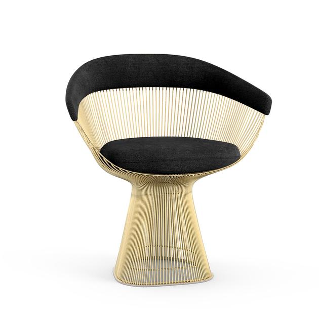 Warren Platner Metal Lounge Chair Gold finish