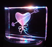 3d laser crystal glass