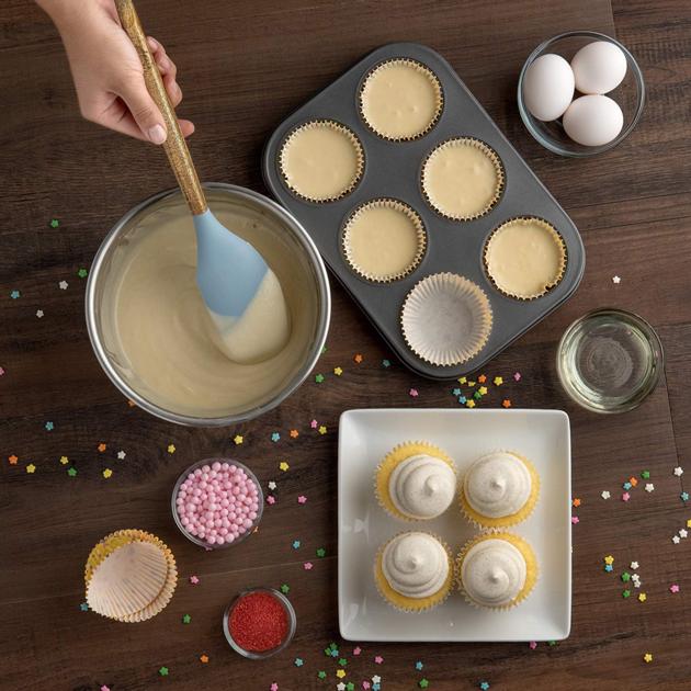 8 Pieces Wooden Silicone Kitchen Utensil