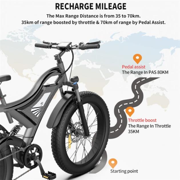 US Electric Bike 750w Motor 26x4