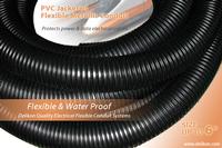 Vacuum PVC jacketed flexible steel conduit for high flex wiring installation