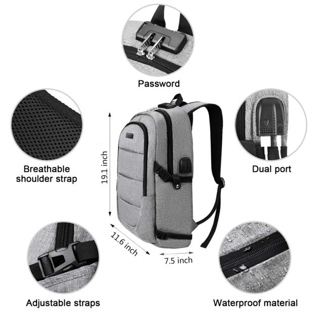 Travel Laptop Backpack Anti Theft Business