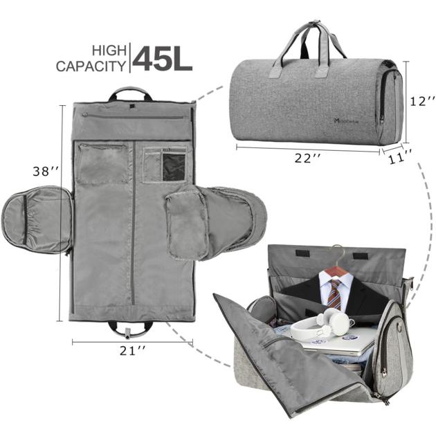 Convertible Garment Bag With Shoulder Strap