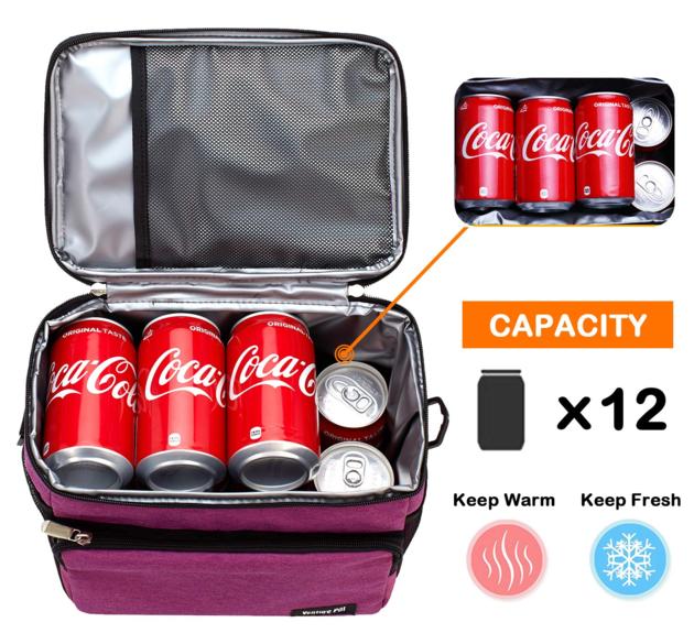 Reusable Insulated Cooler Lunch Bag Office