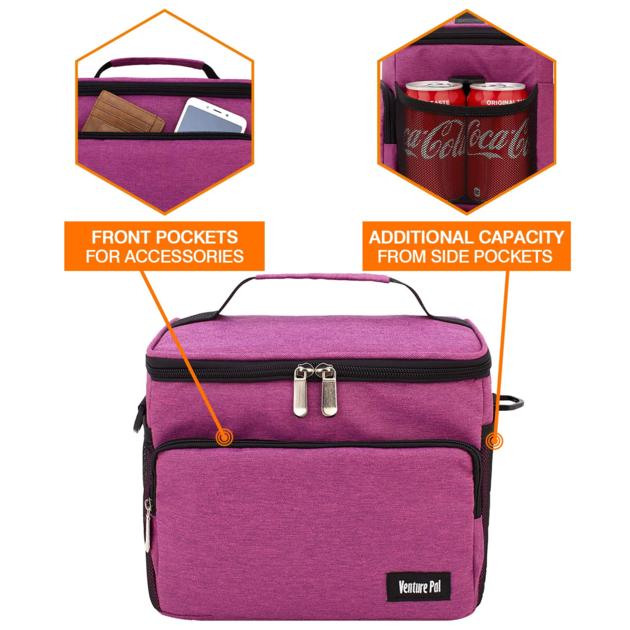 Reusable Insulated Cooler Lunch Bag Office