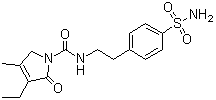 4-[2-[(3-Ethyl-4-methyl-2-oxo-3-pyrrolin-1-yl)carboxamido]ethyl]benzenesulfonamide [119018-29-0]