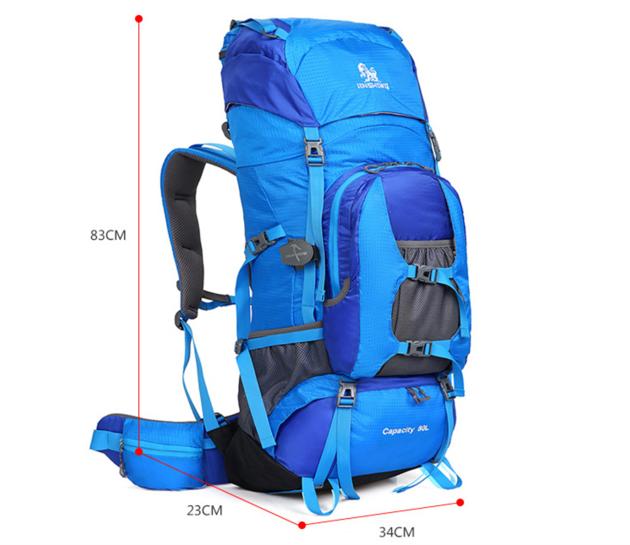 Hiking Backpack 80L Travel Daypack Waterproof