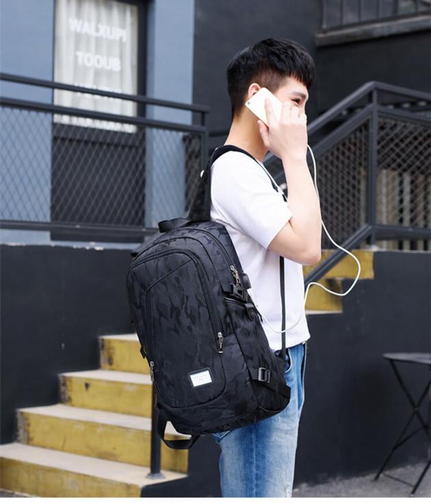 Backpack With USB Charging Port Laptop