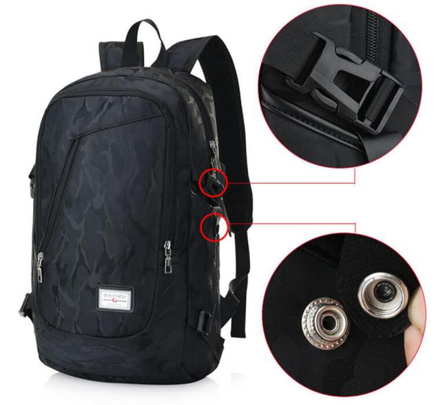 Backpack With USB Charging Port Laptop