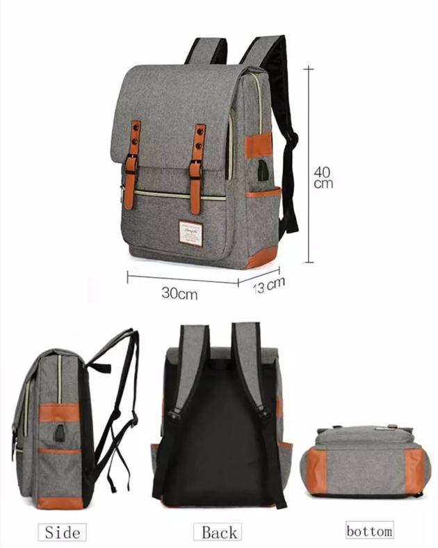 Vintage Laptop Backpack For Women Men