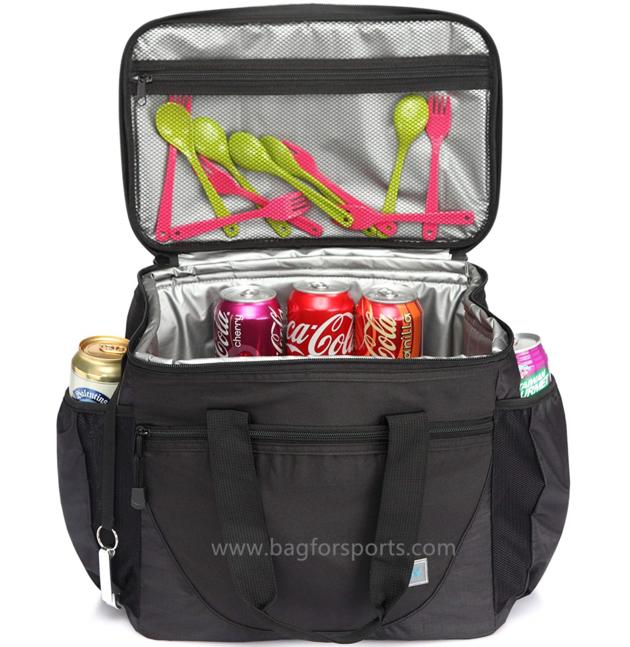 Large Cooler Bag, 30-Can 23L Insulated Leakproof Picnic Lunch Bag Multi-Pockets for Camping, Beach