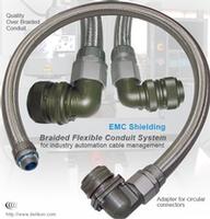 EMi shielded and antistatic over braided flexible steel conduit