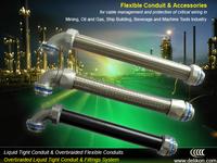 Braided flexible conduit and conduit fittings for industry automation cable protection ,DELIKON flex