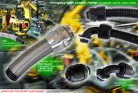 Corrugated Nylon Conduit,screen flex braided flexible conduit,Fittings For industry robot & control 