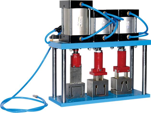 Pneumatic hundred orbital track punching mould