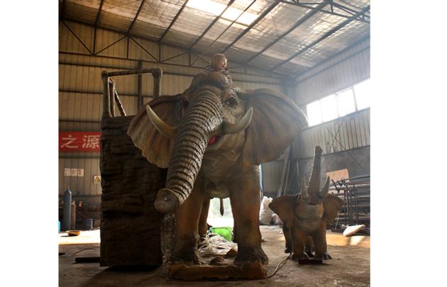 water spray life size elephant for amusement park