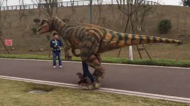 Adult Walking Human Controlled Dinosaur Costume