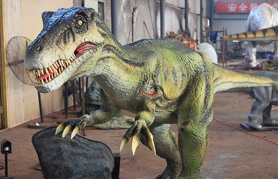 medium size animatronic dinosaur with movement simulation for indoor display