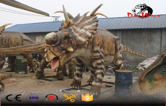 Animatronic real life size dinosaure simulation outdoor display