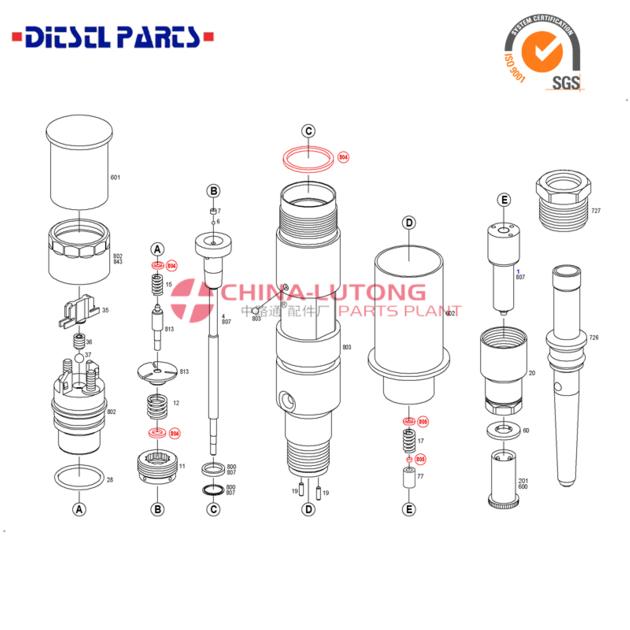 Cummins Qsb6.7 Fuel Injector 0 445 120 231 Common Rail Injector Bosch apply to Komatsu PC200-8