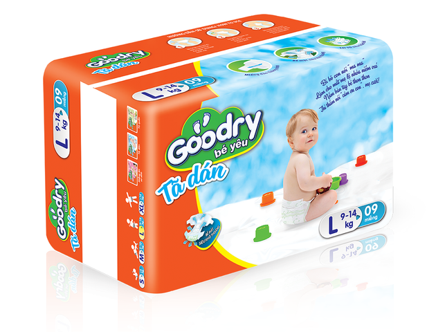 High Quality Baby Diaper GOODRY Brand From Ky Vy Corporation