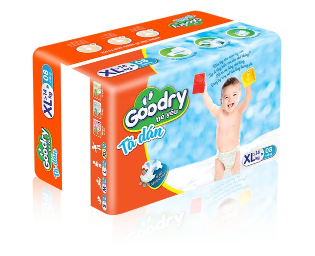 High Quality Baby Diaper GOODRY Brand From Ky Vy Corporation