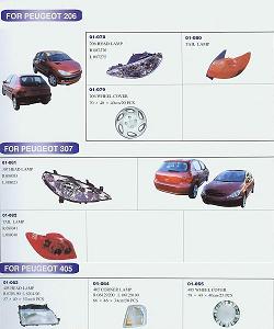 Peugeot,505, 405, 404, 305, 309, 206, 307, 205 Car Body Parts