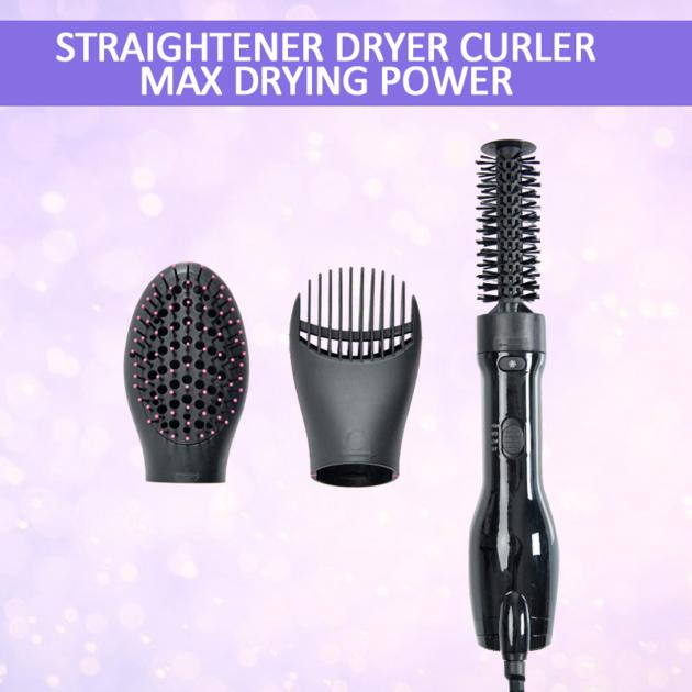 3 In 1 Set Interchangeable Multifunctional Hot&Cold Air dryer for Curling Straightening Massage Func