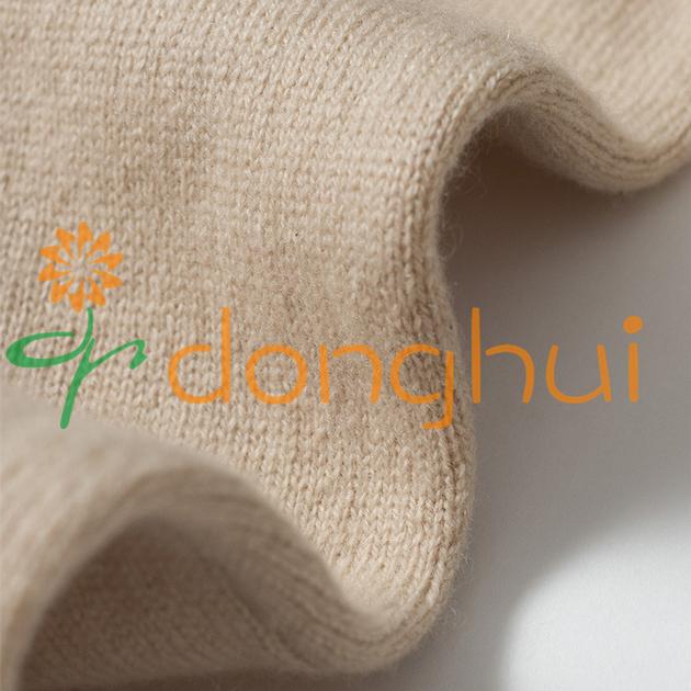 Plain Knitted Cashmere With Wool Crew
