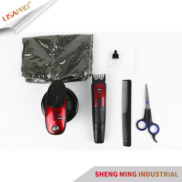 Plastic + stainless steel blades electric cordless hair trimmer kit for hair split