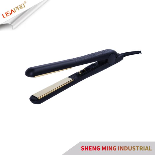 2017 1.25'' professional golden nano titanium LCD flat iron hair straightener