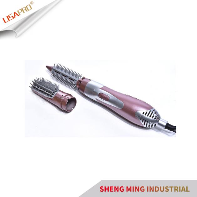 New arrival electric interchangeable rotating hair straightener hot air brush