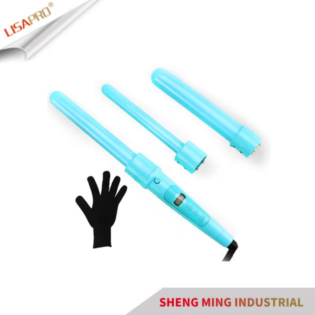 Competitive Price Ceramic Coating Multi Function Interchangeable 3 In 1 Curling Iron Set